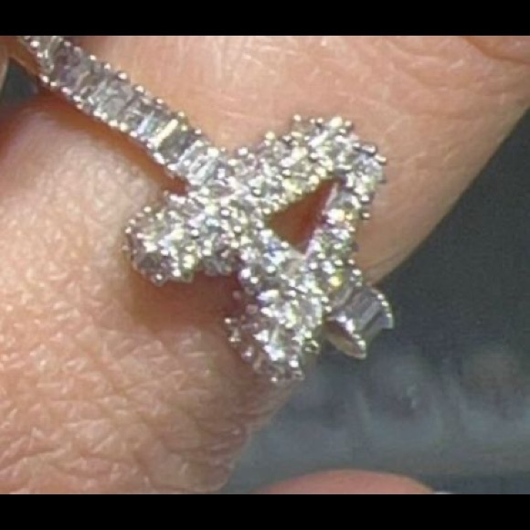 10k solid gold custom designed real diamond initial letter ring free appraisal - Picture 5 of 5